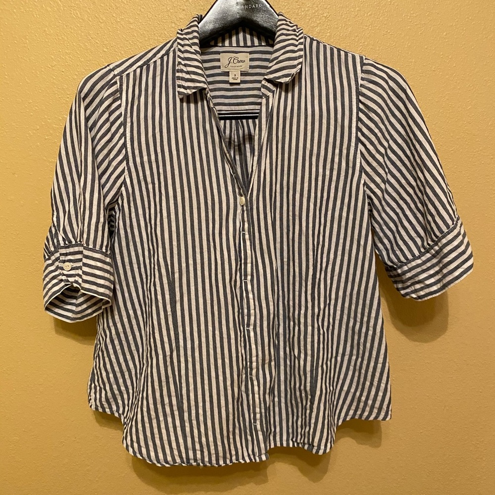 J. Crew Striped Button Down